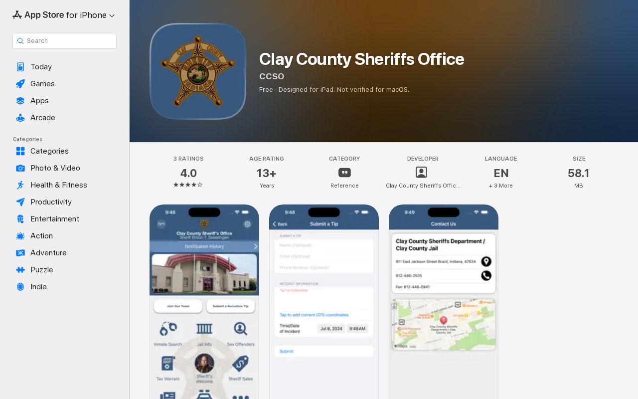 Clay County sheriff app is not a verified 24 hour release feed
